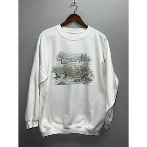 Vintage Northern Reflections Sweatshirt Crewneck Winter Nature VTG XL